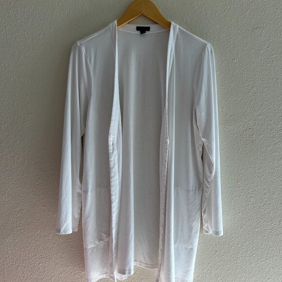J. Jill Sweaters - J. Jill Large White Long Cardigan with Pockets